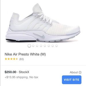NIKE AIR PRESTO TRIPLE WHITE PURE PLATINUM WOMEN